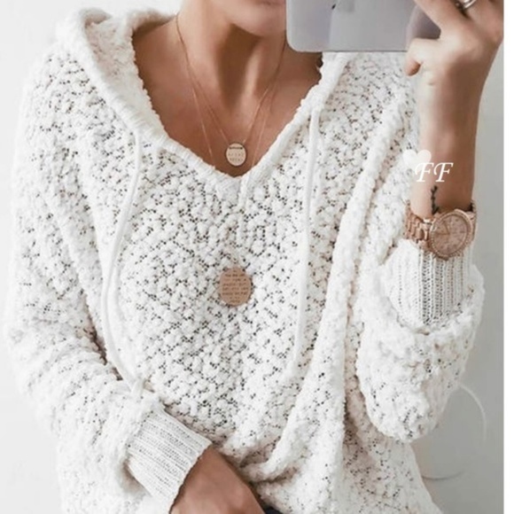 Botique Cozy Nubby Knit Hooded Sweater - Picture 2 of 6